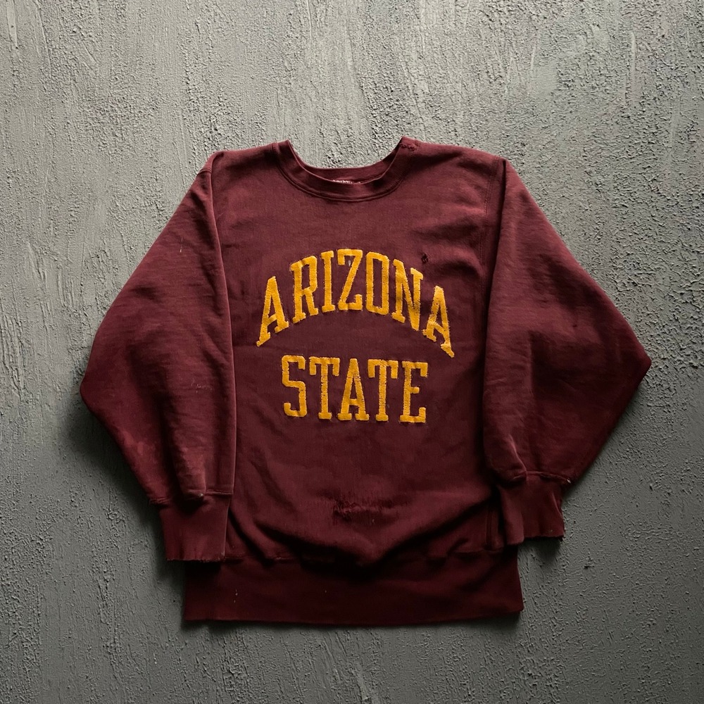 Vintage Arizona State Reverse Weave Sweatshirt Men Medium Red 1980s Champion